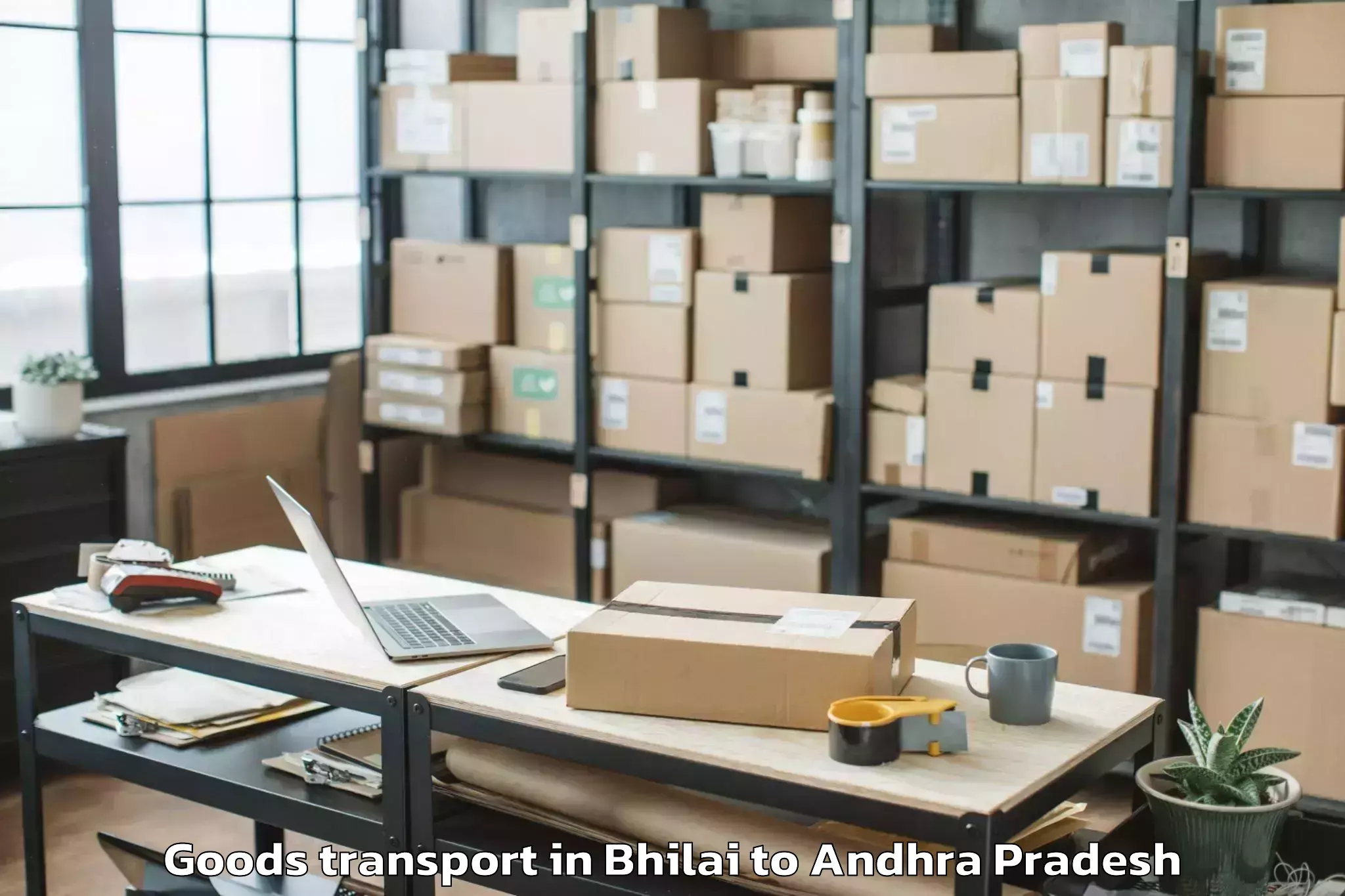 Book Your Bhilai to Vajrapukotturu Goods Transport Today